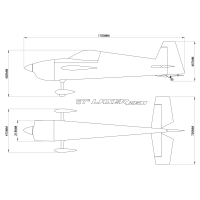 Laser 260 - 67" - gelb/weiß/blau - D