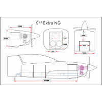 Extra NG - 91"  - weiß/grau/gelb - D