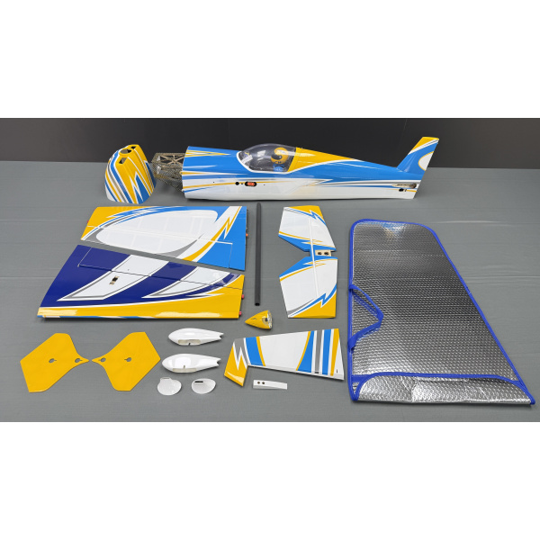 Extra 330 SX - 60" - gelb/blau/blau/silber/weiß -